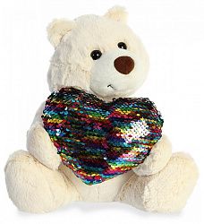 Мягкая игрушка AURORA Медведь Большое сердце крем. 30 см 190114B