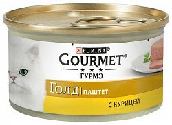 Корм для кошек PURINA Gourmet Gold паштет курица 85 гр