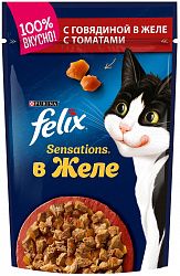 Корм для кошек PURINA Felix говядина/томат 85 гр