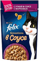 Корм для кошек PURINA Felix утка/морковь в соусе 85 гр