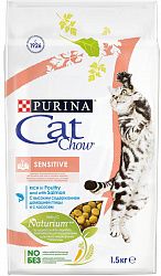 Корм для кошек PURINA Cat Chow Sensitive чуств.пищ. 1,5 кг