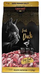 Корм для взрослых кошек LEONARDO fresh Duck&Poultry 1,5 кг c мясом утки и птицы