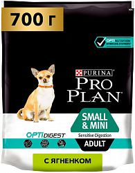 Корм для собак PURINA Pro Plan Adult д/мелк.пород с чувст.пищ. ягненок 700 гр