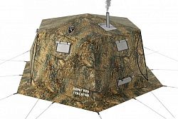 Палатка всесезонная БЕРЕГ КУБ Гексагон двухслойная h 2.1 м., d 4,65 м., S 12,57 м2 (непромокаемый пол из ПВХ)