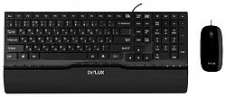 Клавиатура DELUX DLD-1811OUB Black + мышь