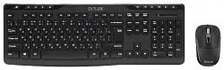 Клавиатура DELUX DLD-0605OGB Black + мышь