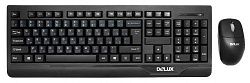 Клавиатура DELUX DLD-6071OGB Black + мышь