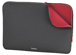 Чехол для ноутбука HAMA Neoprene 00216508 up to 13.3" Grey-Red
