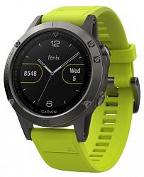 Смарт-часы GARMIN Fenix 5 Grey with yellow band (010-01688-00)