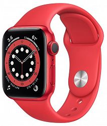 Смарт-часы APPLE Series 6 GPS 40mm Red Case/Red Sport Band Regular A2291 (M00A3GK/A)