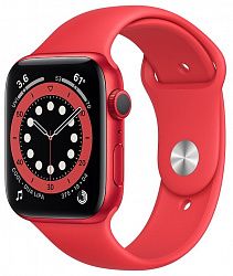 Смарт-часы APPLE Watch Series 6 GPS 44mm Red Aluminium Case/Red Sport Band Regular A2292 (M00M3GK/A)