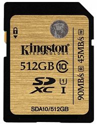 Карта памяти KINGSTON SDXC SDA10/512GB Class 10