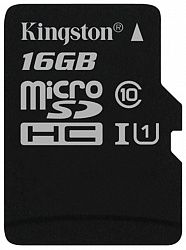 Карта памяти KINGSTON microSDHC 16 GB UHS-I class 1 + A (SDCS/16GB)