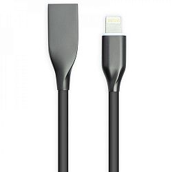 Кабель PowerPlant USB - Lightning, 2м, силикон, черный CA911806