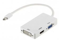 Переходник PowerPlant mini DisplayPort (Thunderbolt) - HDMI, DVI, VGA (3 в 1) CA910946 