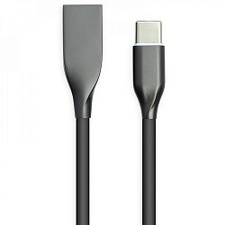 Кабель PowerPlant USB - Type-C, 2м, силикон, черный CA911257