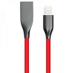 Кабель PowerPlant USB - Lightning, 2м, силикон, красный CA911417