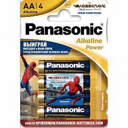 Батарейка щелочная PANASONIC LR6REB/4BPS Alkaline Power Promo pack AA/4B
