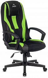 Игровое компьютерное кресло ZOMBIE VIKING-9 черный/салатовый искусст.кожа/ткань крестовина пласт.
