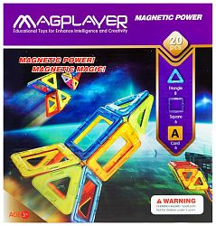 Конструктор Magplayer магнитный набор 20 эл. MPA-20