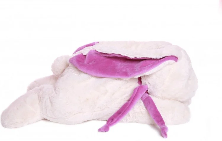 Фото Мягкая игрушка Lapkin Кролик 30 см белый/фиолетовый AT365046