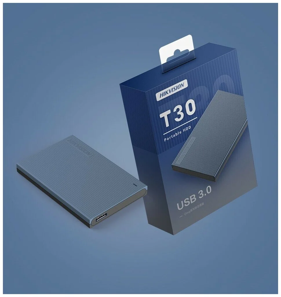 Купить Жесткий диск HDD HIKVISION T30 HS-EHDD-T30/1T/Gray/RUBBER USB 3.0 Gray-rubber
