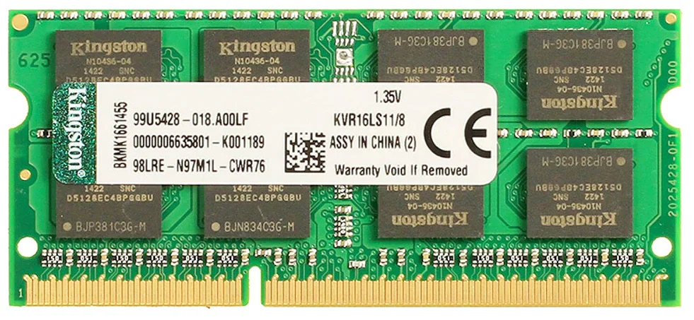 Модуль памяти для ноутбука KINGSTON KVR16LS11/8